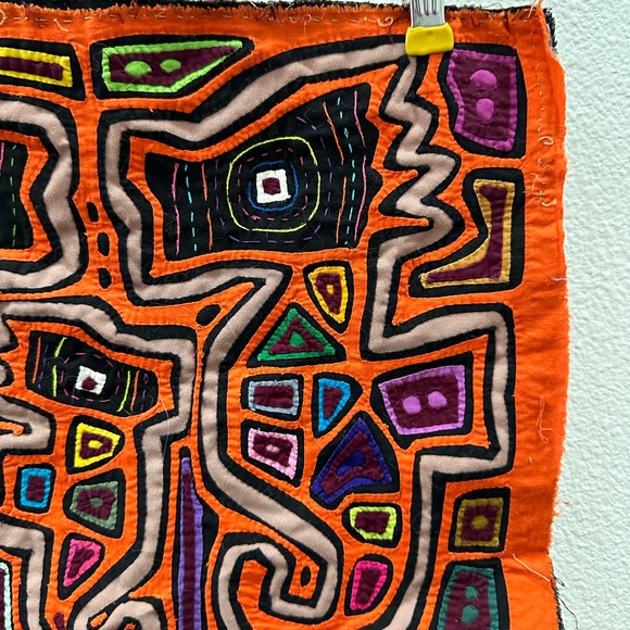 Kuna Indian Mola Textile Panama Latin America Applique Vintage Authentic - Picture 4 of 7